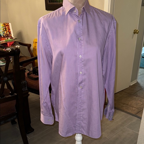 Armani Collezioni Other - Armani Collezioni Purple Dress Shirt with Textured Fabric